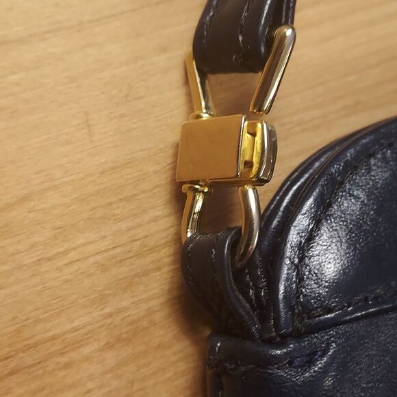 Anne Klein vintage shoulder bag clutch navy leather for Nordstrom - Picture 11 of 12